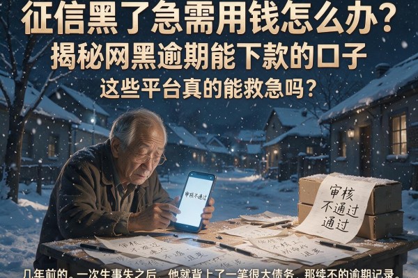 征信黑了急需用钱怎么办?揭秘网黑逾期能下款的口子,这些平台真的能救急吗?