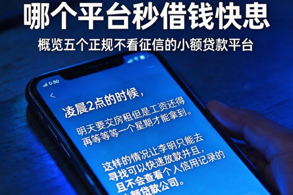 哪个平台秒借钱快些，概览五个正规不看征信的小额贷款平台