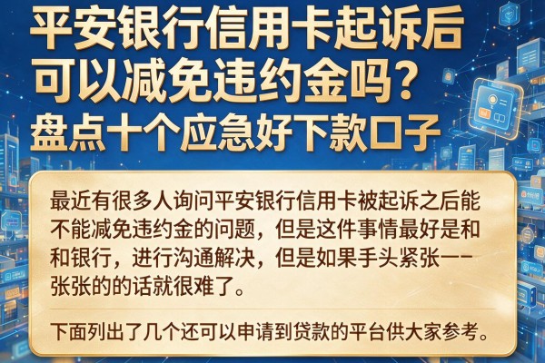 平安银行信用卡起诉后可以减免违约金吗？盘点十个应急好下款口子