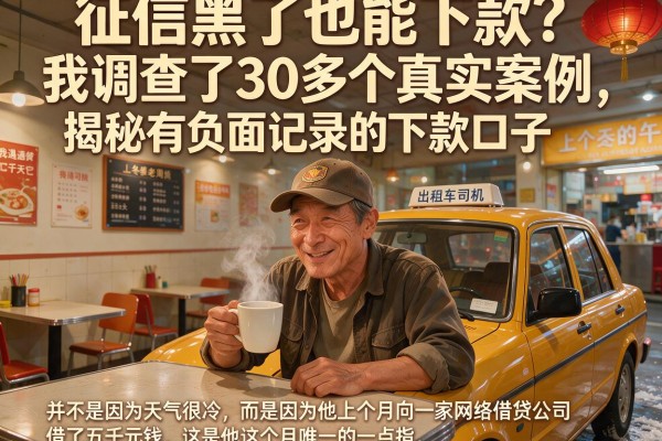 征信黑了也能下款?我调查了30多个真实案例,揭秘有负面记录的下款口子