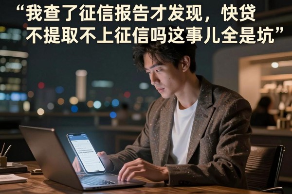 我查了征信报告才发现，快贷不提取不上征信吗这事儿全是坑