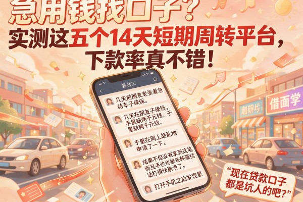 急用钱找口子？实测这五个14天短期周转平台，下款率真不错！