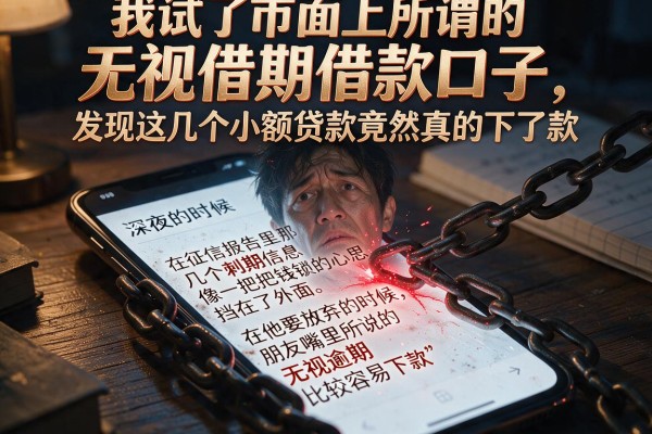 我试了市面上所谓的无视逾期借款口子，发现这几个小额贷款竟然真的下了款