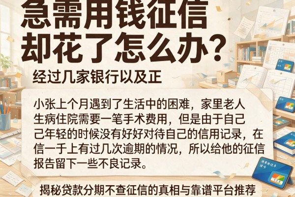 急需用钱征信却花了怎么办？揭秘贷款分期不查征信的真相与靠谱平台推荐