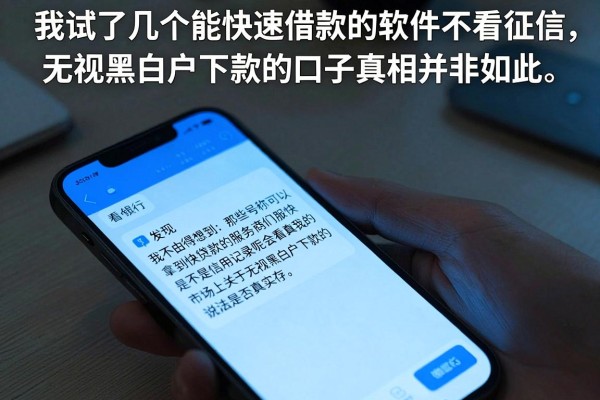 我试了几个能快速借款的软件不看征信，发现无视黑白户下款的口子真相并非如此