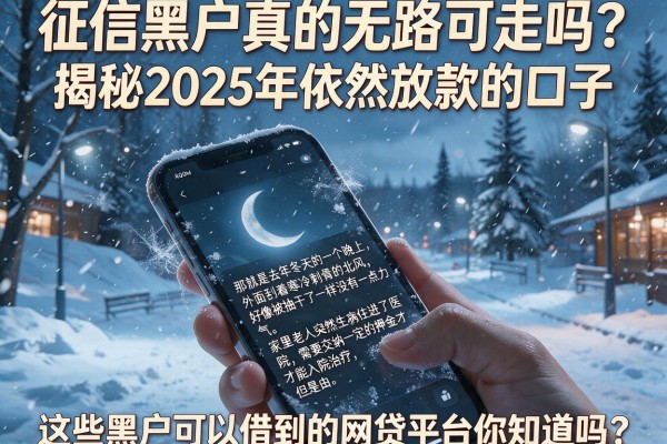 征信黑户真的无路可走吗？揭秘2025年依然放款的口子，这些黑户可以借到的网贷平台你知道吗？