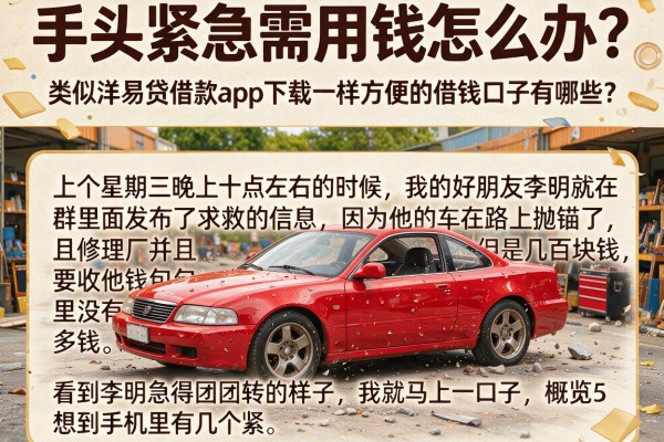 手头紧急需用钱怎么办？类似洋易贷借款app下载一样方便的借钱口子有哪些？@类似洋易贷‌借款app下载一样方便的借钱口子，概览5个秒批无面签贷款口子