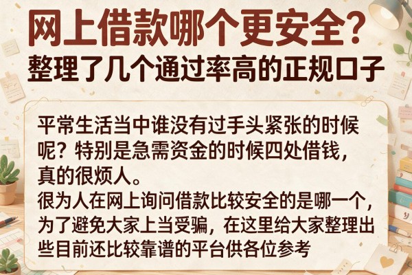 网上借款哪个更安全?整理了几个通过率高的正规口子