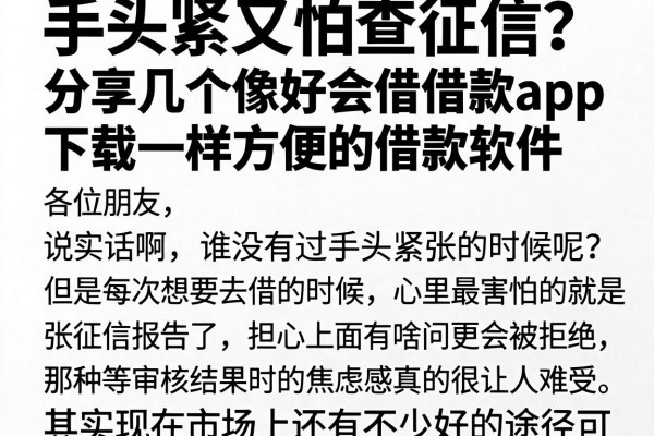 手头紧又怕查征信？分享几个像好会借借款app下载一样方便的借款软件