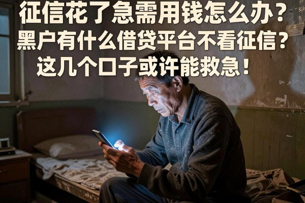 征信花了急需用钱怎么办？黑户有什么借贷平台不看征信？这几个口子或许能救急！