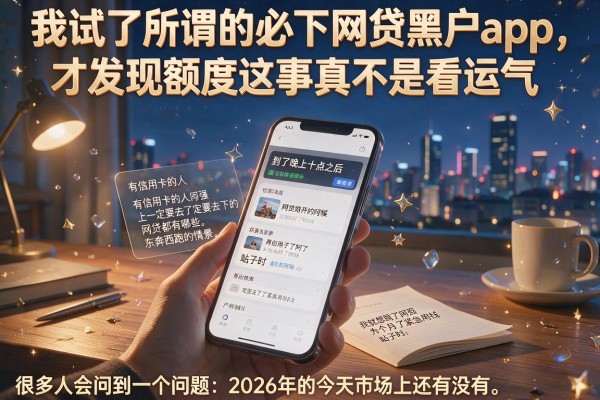我试了所谓的必下网贷黑户app，才发现额度这事真不是看运气