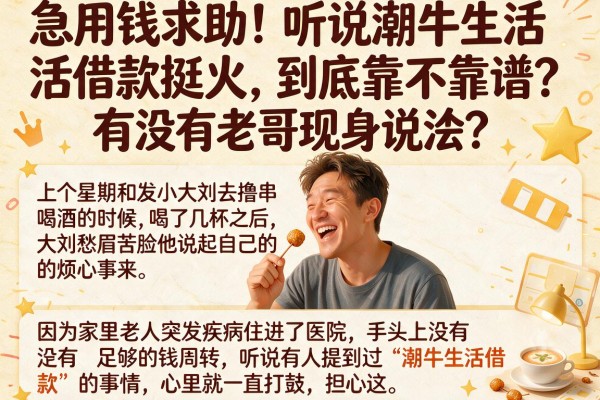急用钱求助！听说潮牛生活借款挺火，到底靠不靠谱？有没有老哥现身说法？