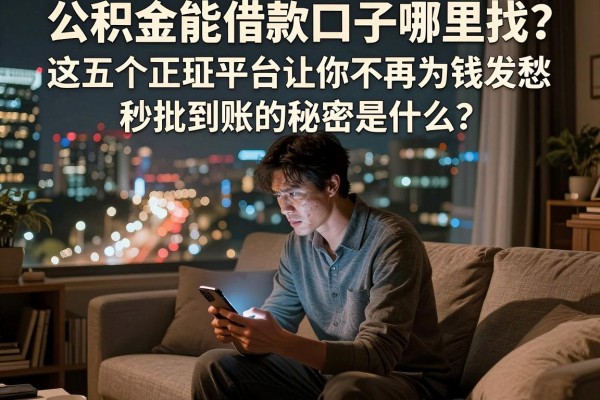 公积金能借款口子哪里找？这五个正规平台让你不再为钱发愁，秒批到账的秘密是什么？