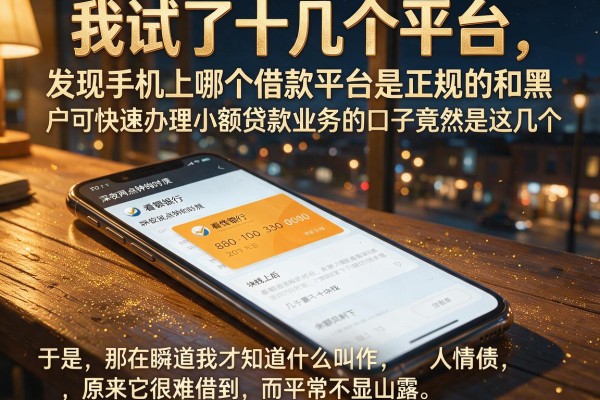 我试了十几个平台，发现手机上哪个借款平台是正规的和黑户可快速办理小额贷款业务的口子竟然是这几个