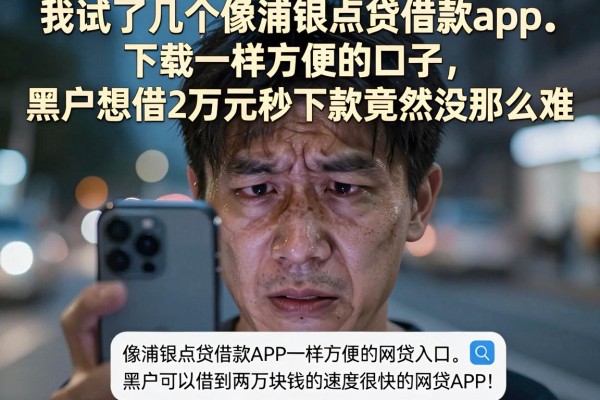 我试了几个像浦银点贷借款app下载一样方便的口子，黑户想借2万元秒下款竟然没那么难