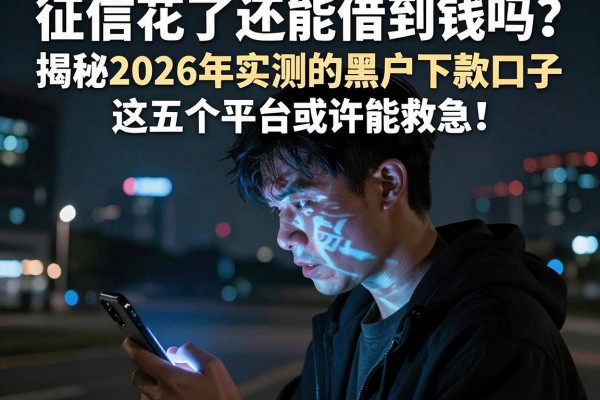 征信花了还能借到钱吗？揭秘2026年实测的黑户下款口子，这五个平台或许能救急！