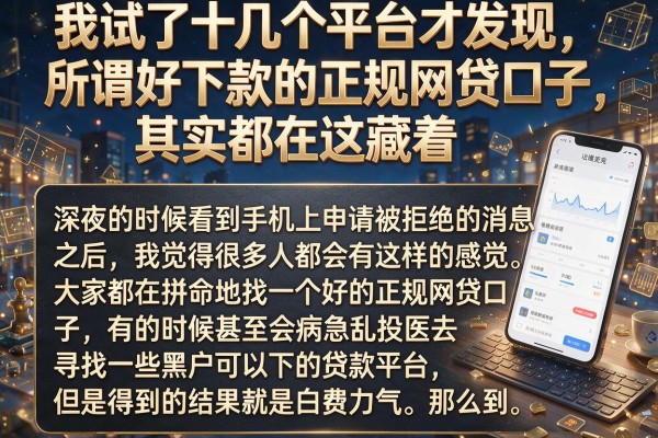我试了十几个平台才发现，所谓好下款的正规网贷口子，其实都在这藏着