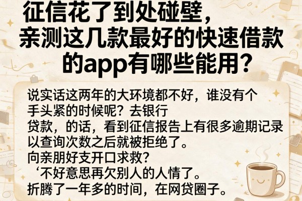 征信花了到处碰壁，亲测这几款最好的快速借款的app有哪些能用