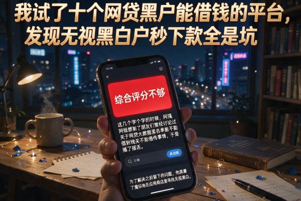 我试了十个网贷黑户能借钱的平台，发现无视黑白户秒下款全是坑