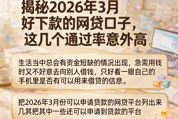 揭秘2026年3月好下款的网贷口子，这几个通过率意外高