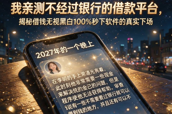 我亲测不经过银行的借款平台，揭秘借钱无视黑白100%秒下软件的真实下场