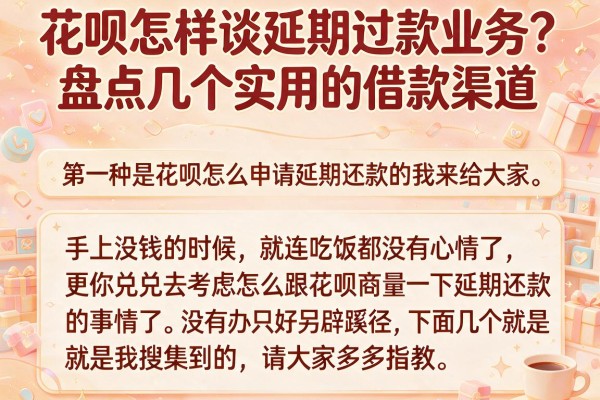 花呗怎样谈延期还款业务?盘点几个实用的借款渠道