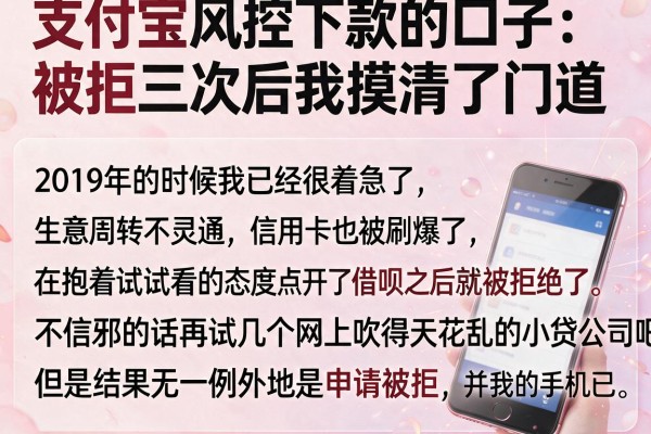 支付宝风控下款的口子：被拒三次后我摸清了门道