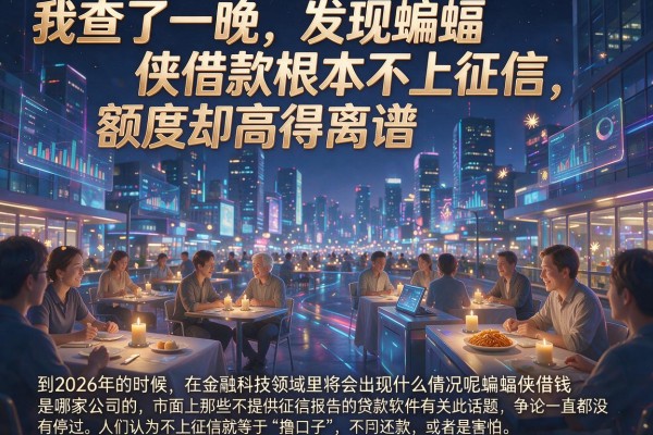 我查了一晚上，发现蝙蝠侠借款根本不上征信，额度却高得离谱