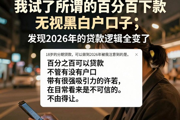 我试了所谓的百分百下款无视黑白户口子，发现2026年的贷款逻辑全变了