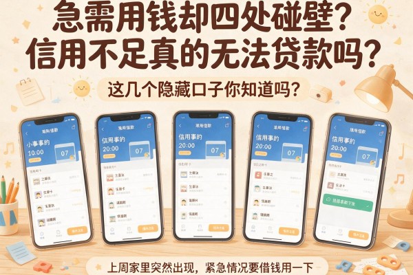 急需用钱却四处碰壁？信用不足真的无法贷款吗？这几个隐藏口子你知道吗？