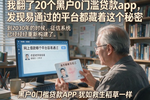 我翻了20个黑户0门槛贷款app，发现易通过的平台都藏着这个秘密