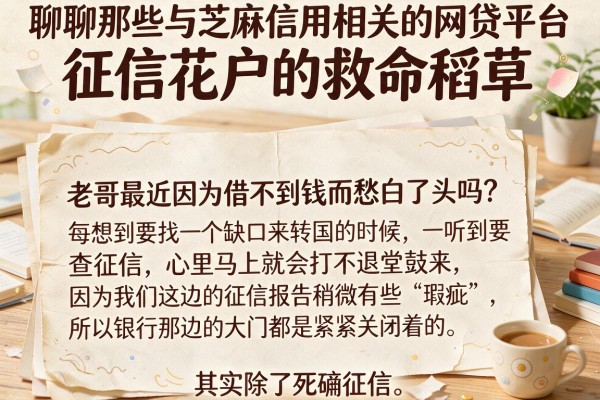 聊聊那些与芝麻信用相关的网贷平台,征信花户的救命稻草