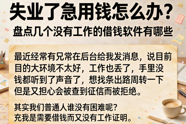 失业了急用钱怎么办？盘点几个没有工作的借钱软件有哪些