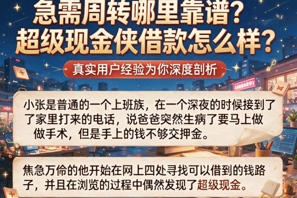 急需周转哪里靠谱？超级现金侠借款怎么样？真实用户经验为你深度剖析