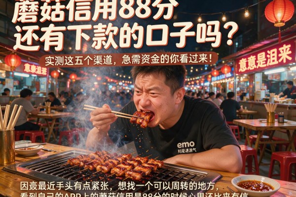 蘑菇信用88分还有下款的口子吗？实测这五个渠道，急需资金的你看过来！