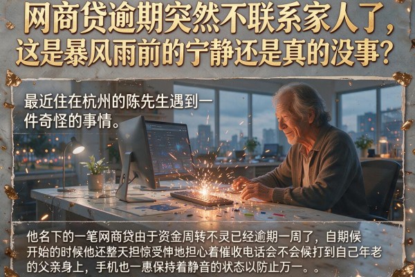 网商贷逾期突然不联系家人了，这是暴风雨前的宁静还是真的没事？