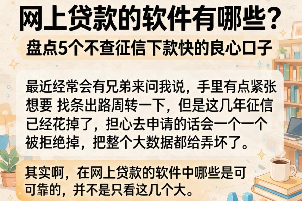 网上贷款的软件有哪些?盘点5个不查征信下款快的良心口子