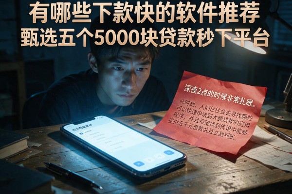 有哪些下款快的软件推荐，甄选五个5000块贷款秒下平台