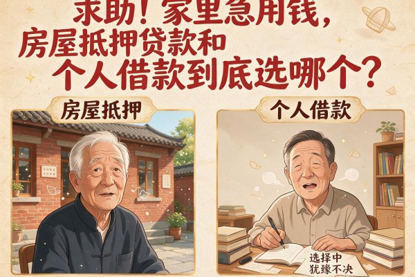 求助！家里急用钱，房屋抵押贷款和个人借款到底选哪个？