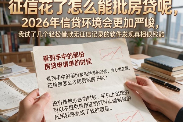 征信花了怎么能批房贷呢,我试了几个轻松借款无征信记录的软件发现真相很残酷