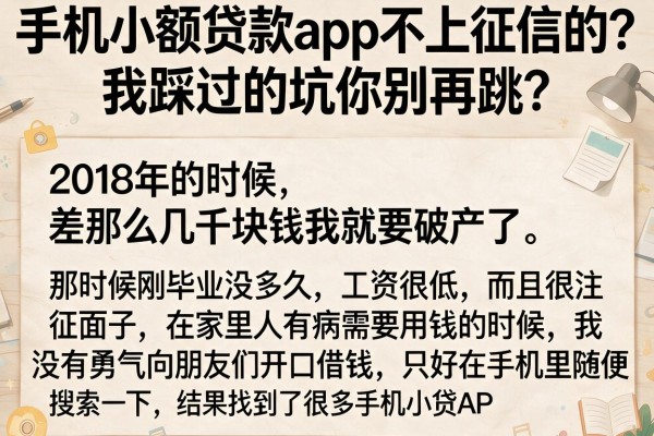 手机小额贷款app不上征信的？我踩过的坑你别再跳