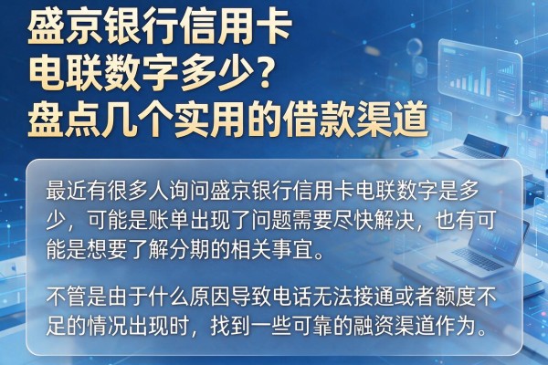 盛京银行信用卡电联数字多少？盘点几个实用的借款渠道