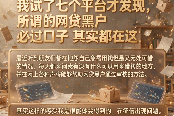 我试了七个平台才发现，所谓的网贷黑户必过口子其实都在这