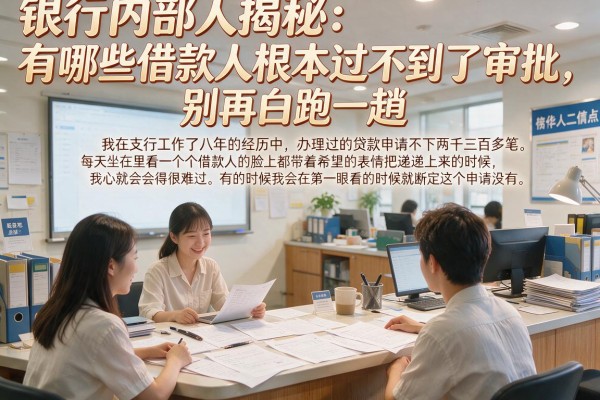 银行内部人揭秘：有哪些借款人根本过不了审批，别再白跑一趟
