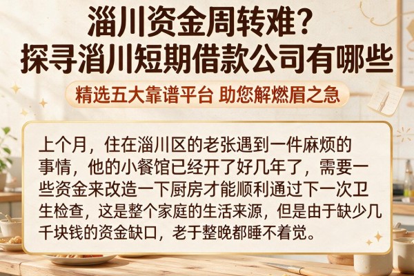 淄川资金周转难？探寻淄川短期借款公司有哪些，精选五大靠谱平台助您解燃眉之急