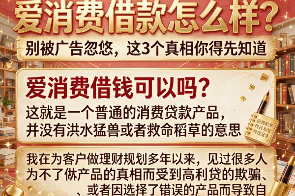 爱消费借款怎么样？别被广告忽悠，这3个真相你得先知道