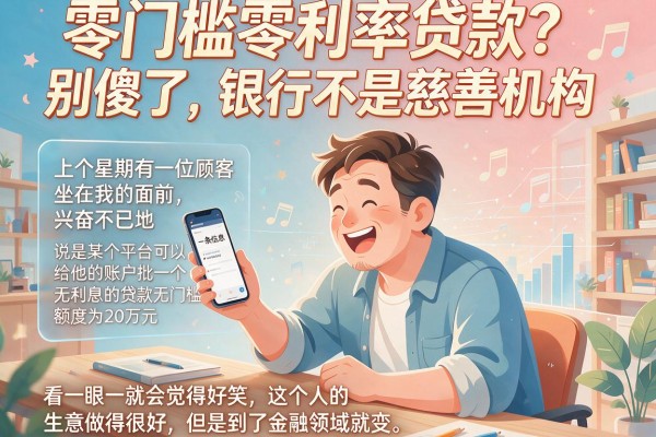 零门槛零利率贷款？别傻了，银行不是慈善机构