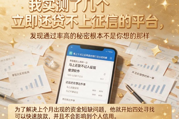 我实测了几个立即还贷不上征信的平台，发现通过率高的秘密根本不是你想的那样