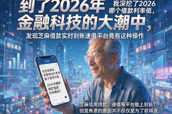 我深挖了2026哪个借款利率低，发现芝麻借款实时到账速借平台竟有这种操作