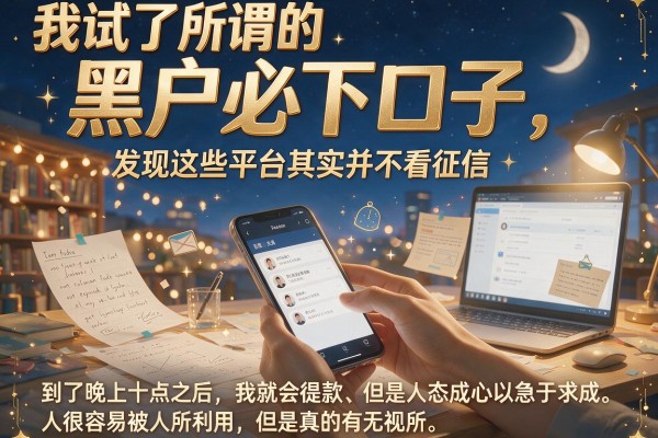 我试了所谓的黑户必下口子，发现这些平台其实并不看征信